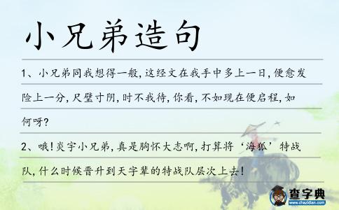 小兄弟造句