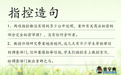 指控造句