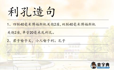 利孔造句