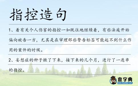 指控造句