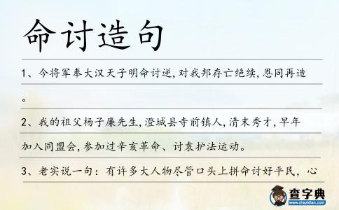 命討造句