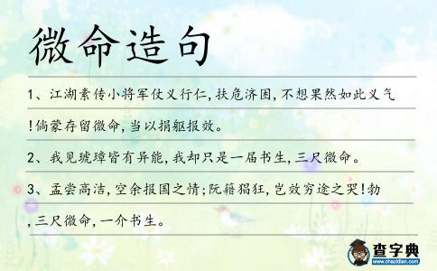 微命造句