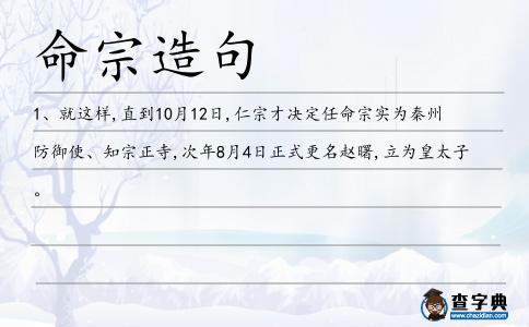 命宗造句
