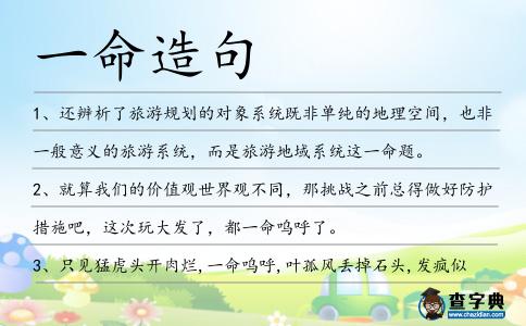 一命造句