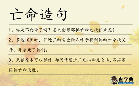 亡命造句