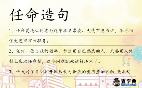 任命造句