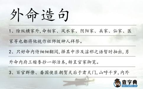外命造句