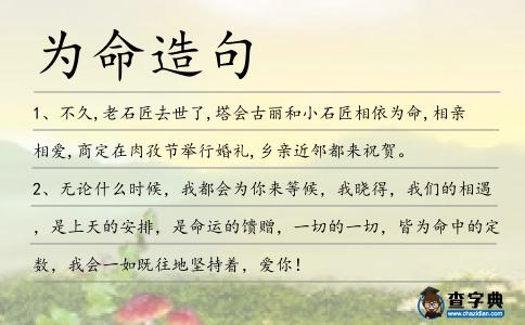 為命造句