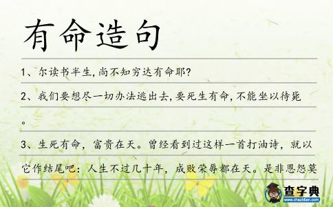 有命造句