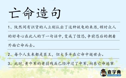 亡命造句