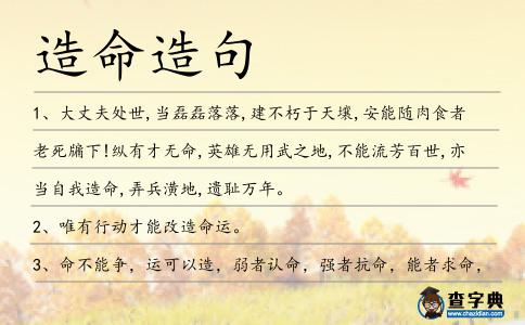 造命造句