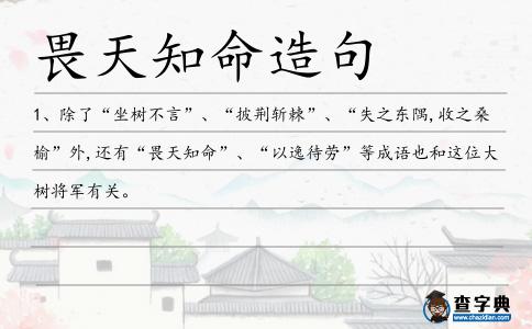 畏天知命造句