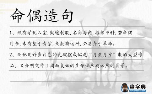 命偶造句