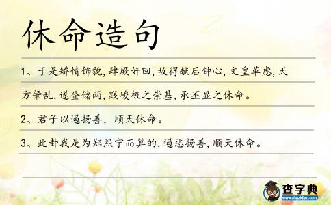 休命造句