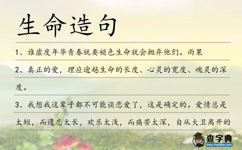生命造句