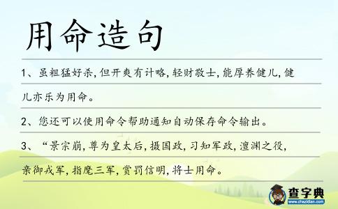 用命造句