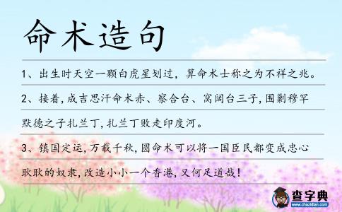 命術(shù)造句