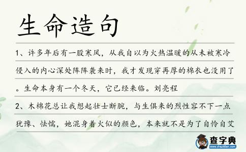 生命造句
