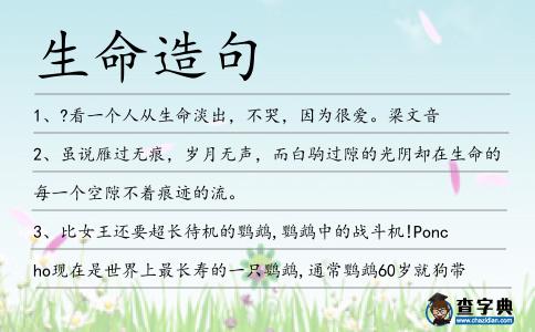 生命造句