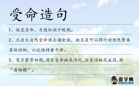 受命造句