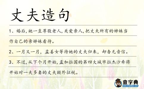 丈夫造句
