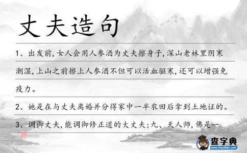 丈夫造句