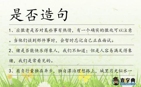 是否造句
