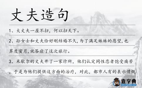 丈夫造句