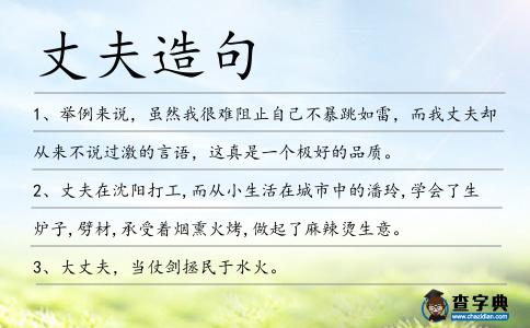 丈夫造句