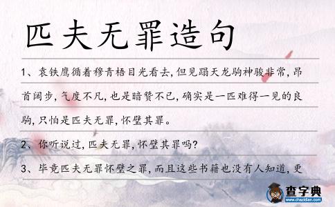 匹夫無罪造句