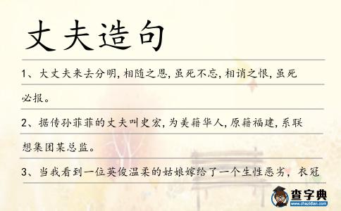 丈夫造句