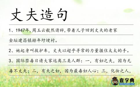 丈夫造句