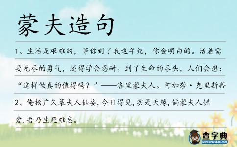 蒙夫造句