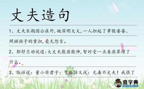 丈夫造句