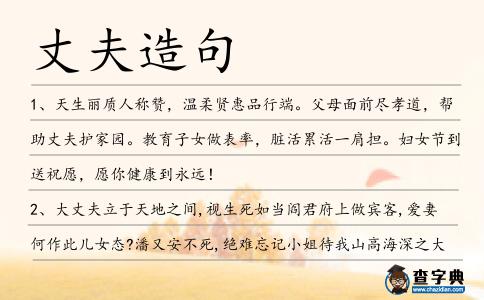 丈夫造句