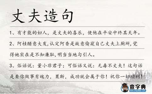 丈夫造句