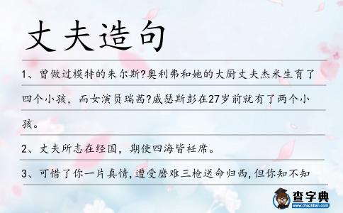 丈夫造句