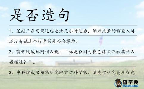 是否造句