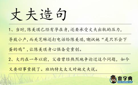 丈夫造句