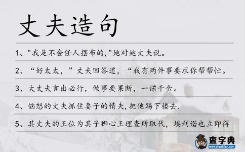 丈夫造句