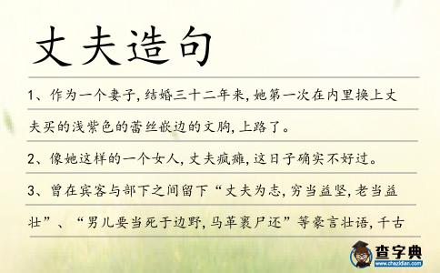 丈夫造句