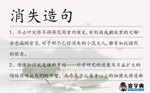 消失造句