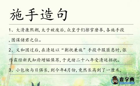 施手造句