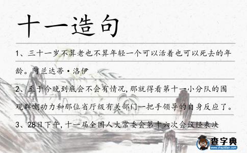 十一造句