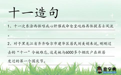 十一造句