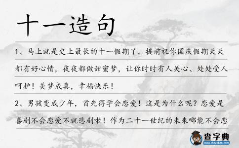 十一造句