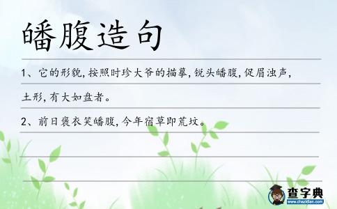 皤腹造句