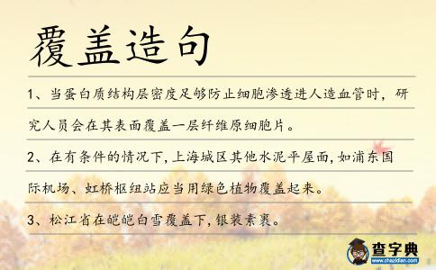 覆蓋造句