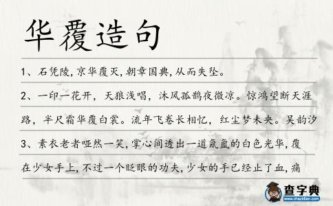 華覆造句
