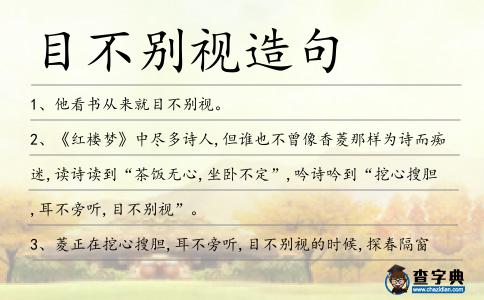 目不別視造句